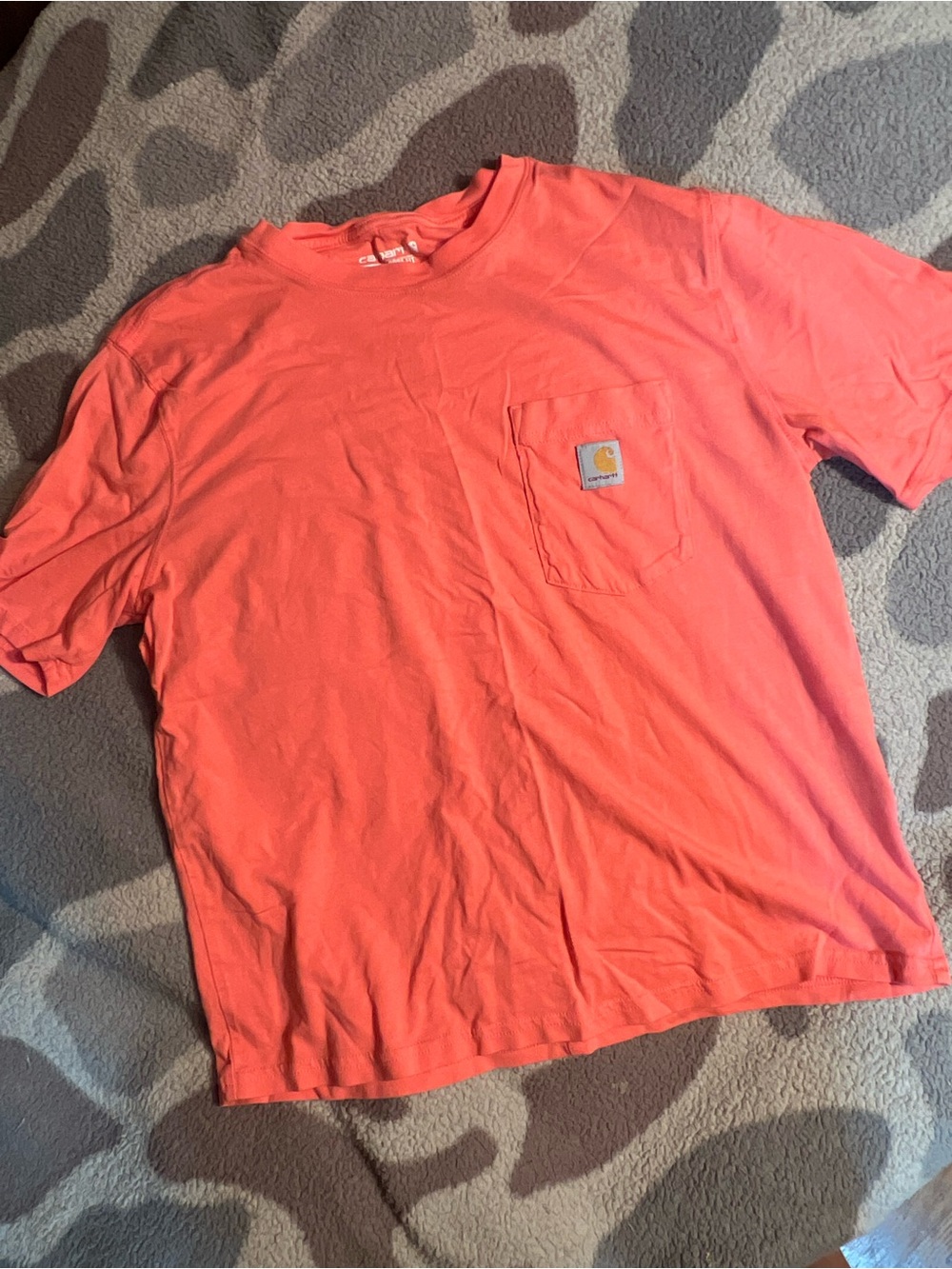 Carhartt Short-Sleeve Pocket Tee in Coral